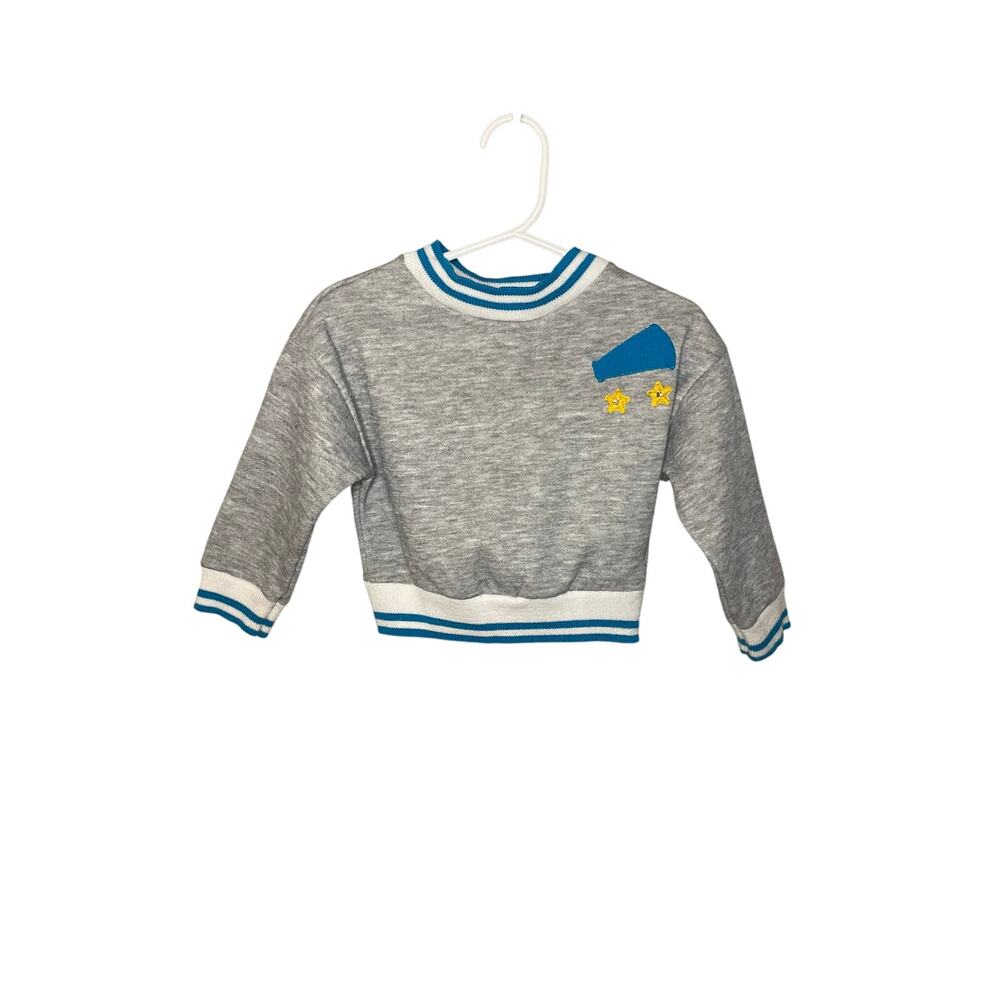 Vintage Brights Creek Retro Gray Cheerleading Sweater 2T Toddler Girls